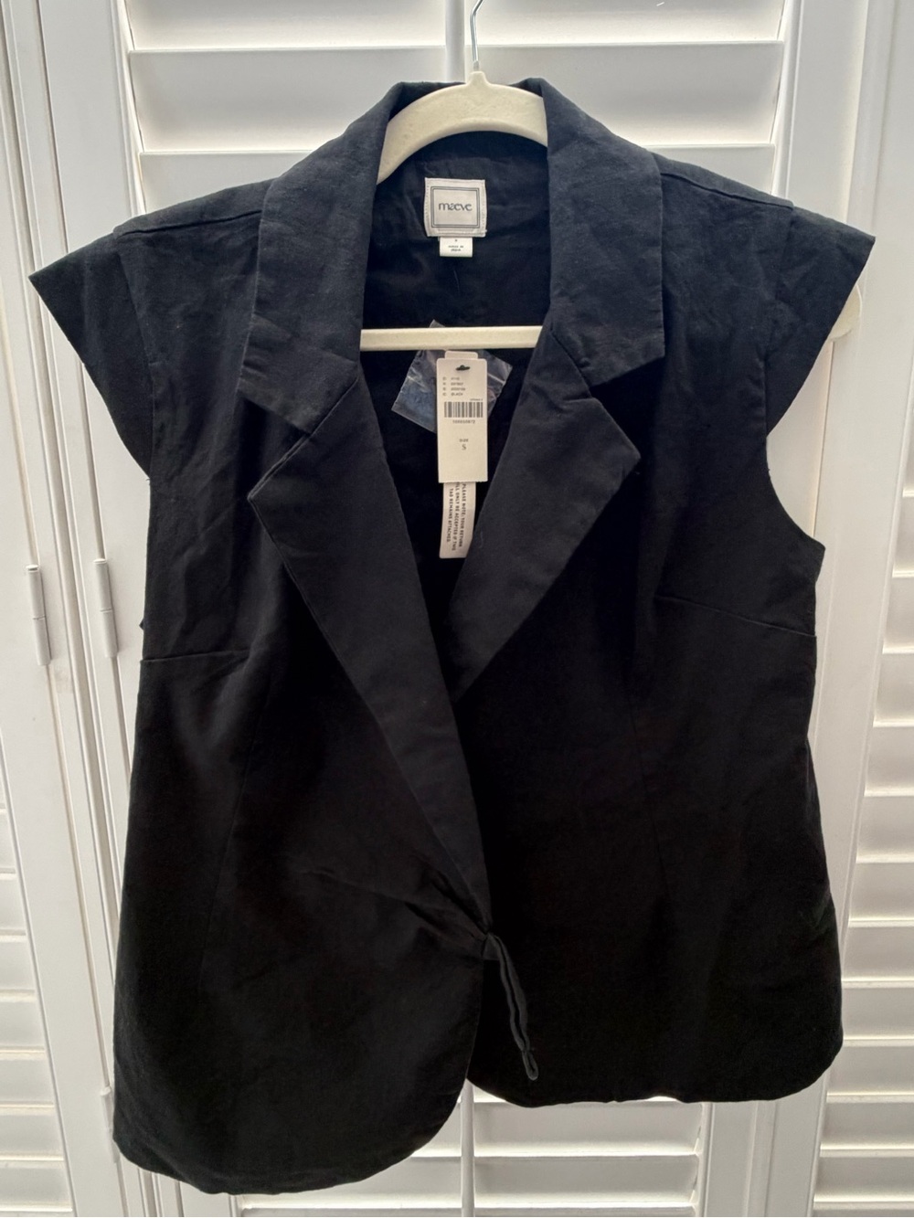 Maeve Black Sleeveless Blazer Vest